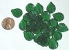 25 18x13mm Dark Green Leaves